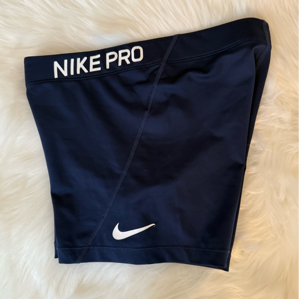 Nike Pro Dark Blue Athletic Shorts - Medium
